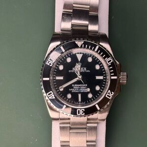 Submariner no date oyster perpetual Swiss movement Black Dial Men's Watch